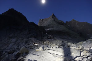 Piz Badile, Nordwand, Via Cassin, Nordkante
