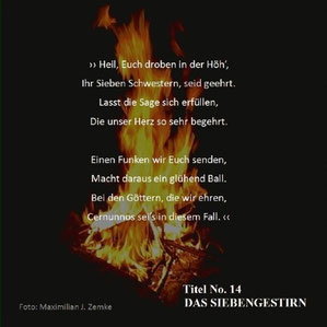 Auszug aus dem Booklet zur CD: Soundtrack Nicolae-Saga "Zwischen den Welten" - Track 14: Das Siebengestirn (Bild:privat)