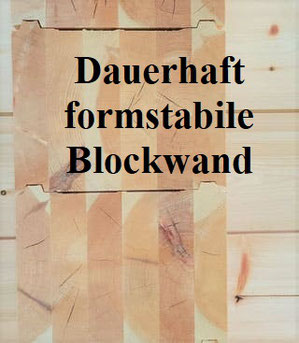 Wohnblockhaus - Dauerhaft luftdichte Wandaufbau mit formstabilen Lamellenbalken mit 275 mm Stärke