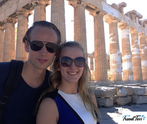 Selfie bij Akropolis
