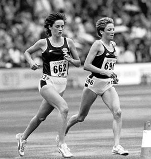 Christine Price and Andrea Everett (662) at the 1986 Commonwealth Games