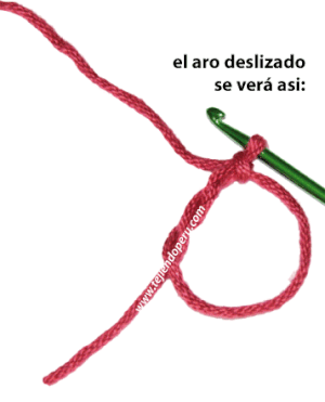 Anillo deslizado crochet sales