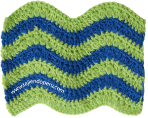 Cómo tejer el punto ondas en crochet