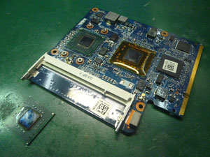 ドーターカードとCPU(Core2Duo)