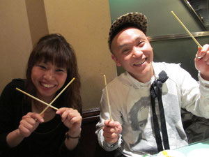 ぎこちない2人ww