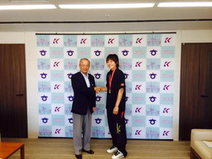 竹中市長と髙田選手