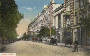 Vilnius. Šv. Jurgio (Šv. Georgijaus) prospektas. 1918 m. Leid. J.Ch.,W. / St.George prospect. 1918 Publisher J.Ch.,W.