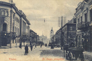 Vilnius Šv. Jurgio prospektas. Šlapelienės knygyno leidimas / St. George boulevard. Published by Šlapelienė bookshop