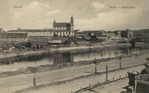 Vilnius. Neries pakrantė. Apie 1908m. Gerg. Stilke, Berlin NW.7 (5 Pfg.) / Vilnius. Neris riverside. About 1908