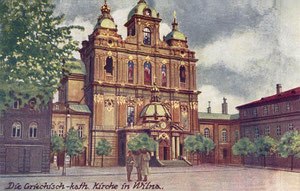 Atvirutė. Vilnius. Kahan & Co. Berlin SW. Graikų katalikų bažnyčia / Postcard. Kahan & Co. Berlin SW. Greek Orthodox Church