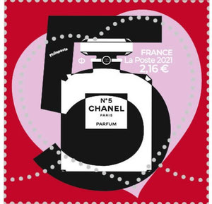 2021 - CHANEL N° 5 : TIMBRE TARIF URGENT A 2,16 €