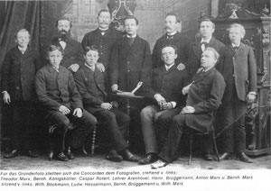 Gründungsmitglieder des Chores im Jahre 1886