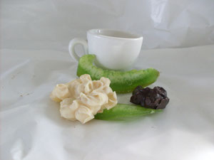 cioccolatini con SCORZA di POMELO VERDE disidratato ART.PML22