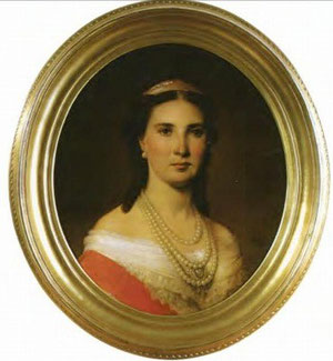 メキシコ皇后カルロタ(1866年サンティエゴ・レブル　チェコ共和国国立博物館)