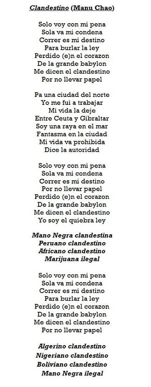 "Clandestino" de Manu Chao