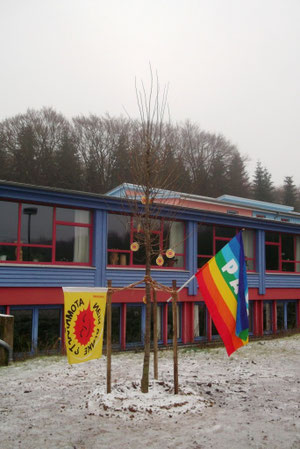 nun steht sie am Westflügel