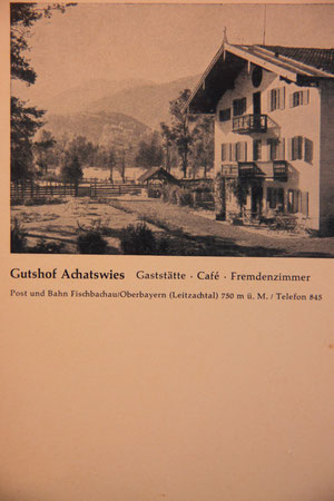 Historische Postkarte von Achatswies