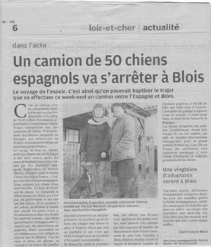 La Nouvelle République - Edition Loir et Cher du 29 janvier 2011