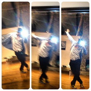 20130201  Late night choreography session. Im forever inspired by the Man.#longlivetheking 