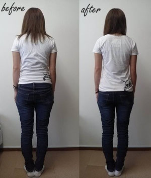 横浜美健整体からだ庵施術・姿勢の before-after