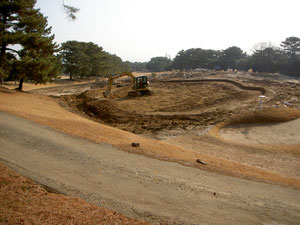 新Greenの基盤造形工