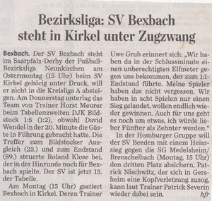 Saarbrücker Zeitung vom 23.04.11