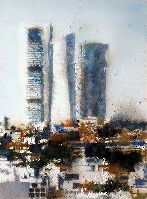 Towers BA Madrid. 40x30 cm.