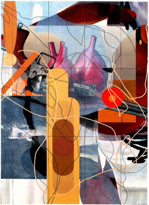 12. Mural Número 1, 2006  ( Wandgemälde Nummer 1, 2006 ) -  Albert Oehlen  ( La Palma ) Acryl auf Platte, 38 qm      
