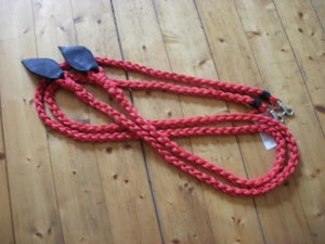 Flechtzügel mal einfarbig in rot Preis 29,-