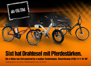 Sixt eBikes von e-motion Technologies