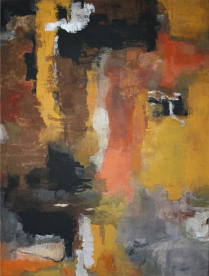 ohne Titel, Gouache / Leinwand, 60 x 80 cm, 2009
