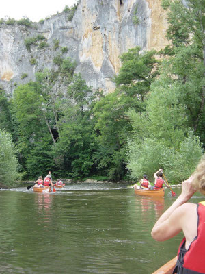 en canoé sur le célé à 20 km