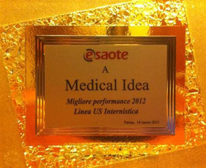 Marzo 2013 - Medical Idea Srl - Premio Miglior Performance 2012 Linea Ultrasuoni Internistica Esaote S.p.A.