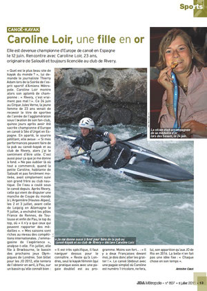Hortillonnages amiens Location canoe kayak Caroline sportive amiénoise de l'année