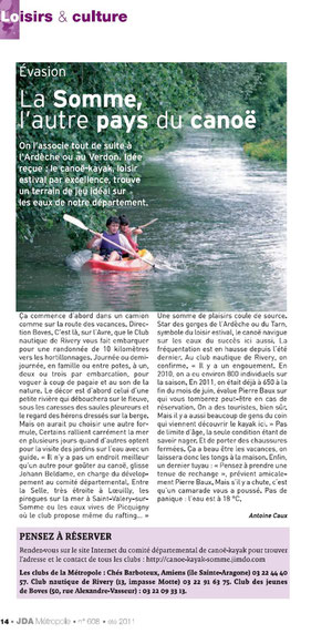 Hortillonnages Location canoë kayak article JDA canoë en somme