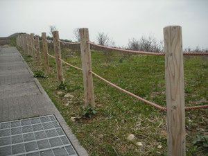 公園柵用ロープ