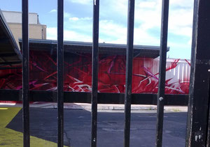 graffiti behind bars, London 2012