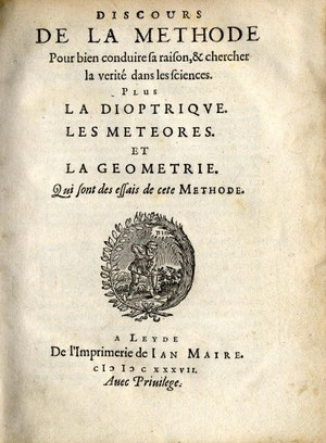 Descartes, Discurso del Método,considerada obra fundamental de la filosofía.