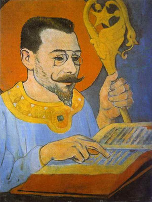 Serusier,Paul Ranson en tenue nabique,1890(paul Ramson vestido de nabi)