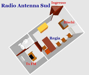 Radio Antenna Sud planimetria sede