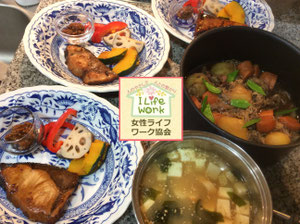 大阪兵庫で家政婦・家事代行サービスで食事作り夕食は魚の照り焼き