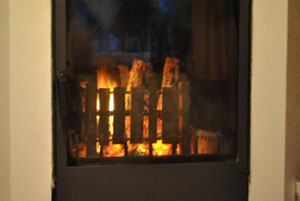 Feuerkorb mit Restabbrand