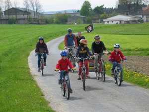 Familienausflug auf dem Rad