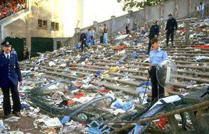 Stade Heysel après le carnage de 1985