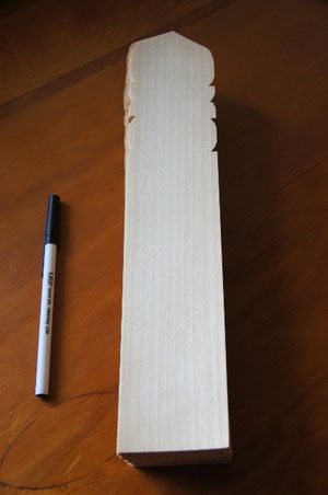 This is smaller size of Sotoba...We call it Ko-Toba, meaning "Small Stupa." For order, please contact me.