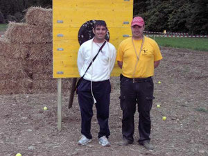 Jaegoor mit dem spanischen Meister Juano Caballero im Eiszeitpark Engen 2010.