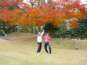 足利カントリークラブの秋の紅葉