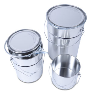 Metal pails Metal packaging HUBER Packaging