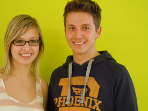 Die Organisatoren Michaela Schluckner und Lukas Kallinger.
