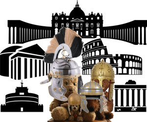Kasimir, Cäsar, Fredi und Kerl als Gladiatoren in Rom
